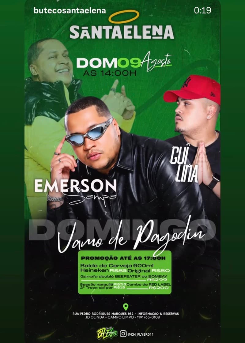 Flyer Buteco Santa Elena