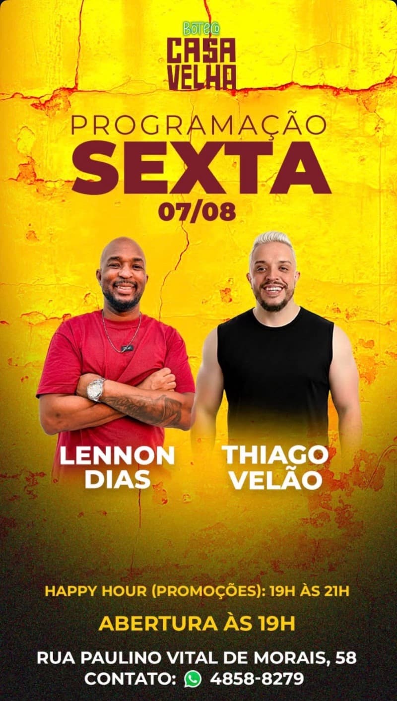 Flyer Boteco Casa Velha