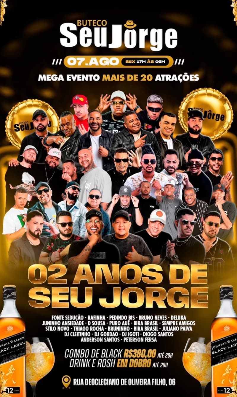 Flyer Buteco Seu Jorge