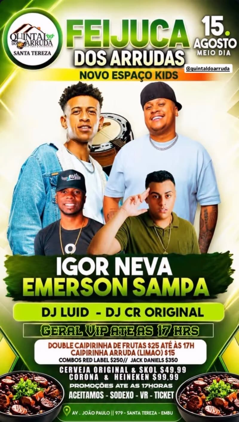 Flyer Quintal do Arruda