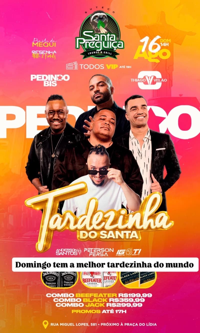 Flyer Buteco Santa Preguiça
