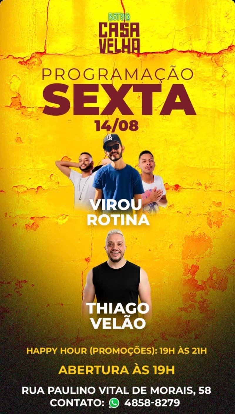 Flyer Boteco Casa Velha