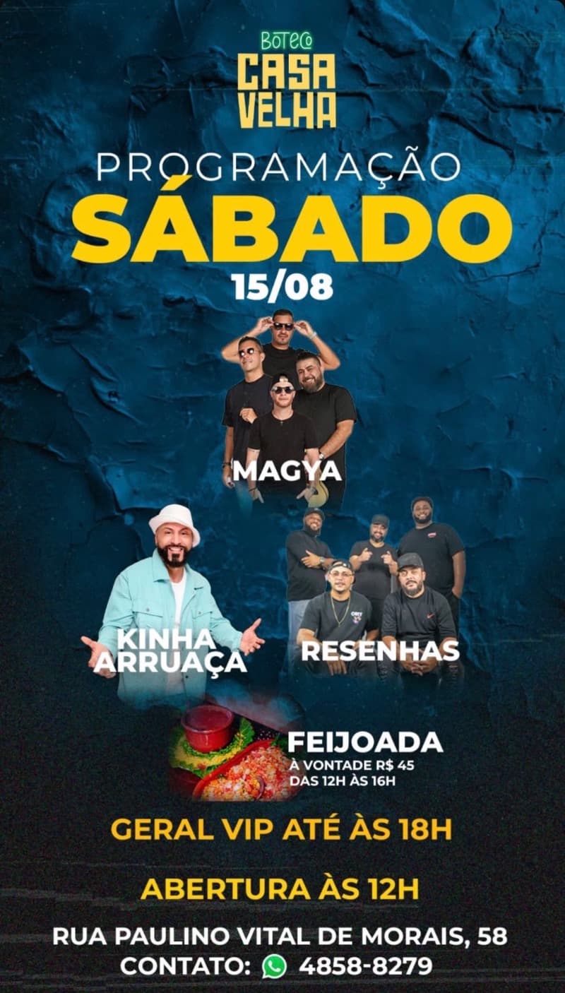 Flyer Boteco Casa Velha