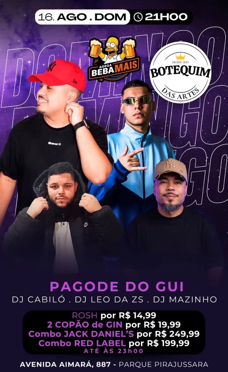 Flyer Botequim das artes
