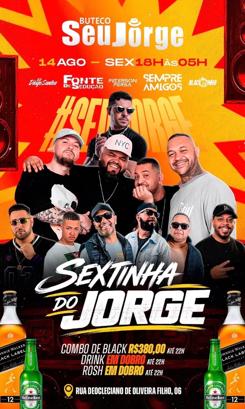 Flyer Buteco Seu Jorge