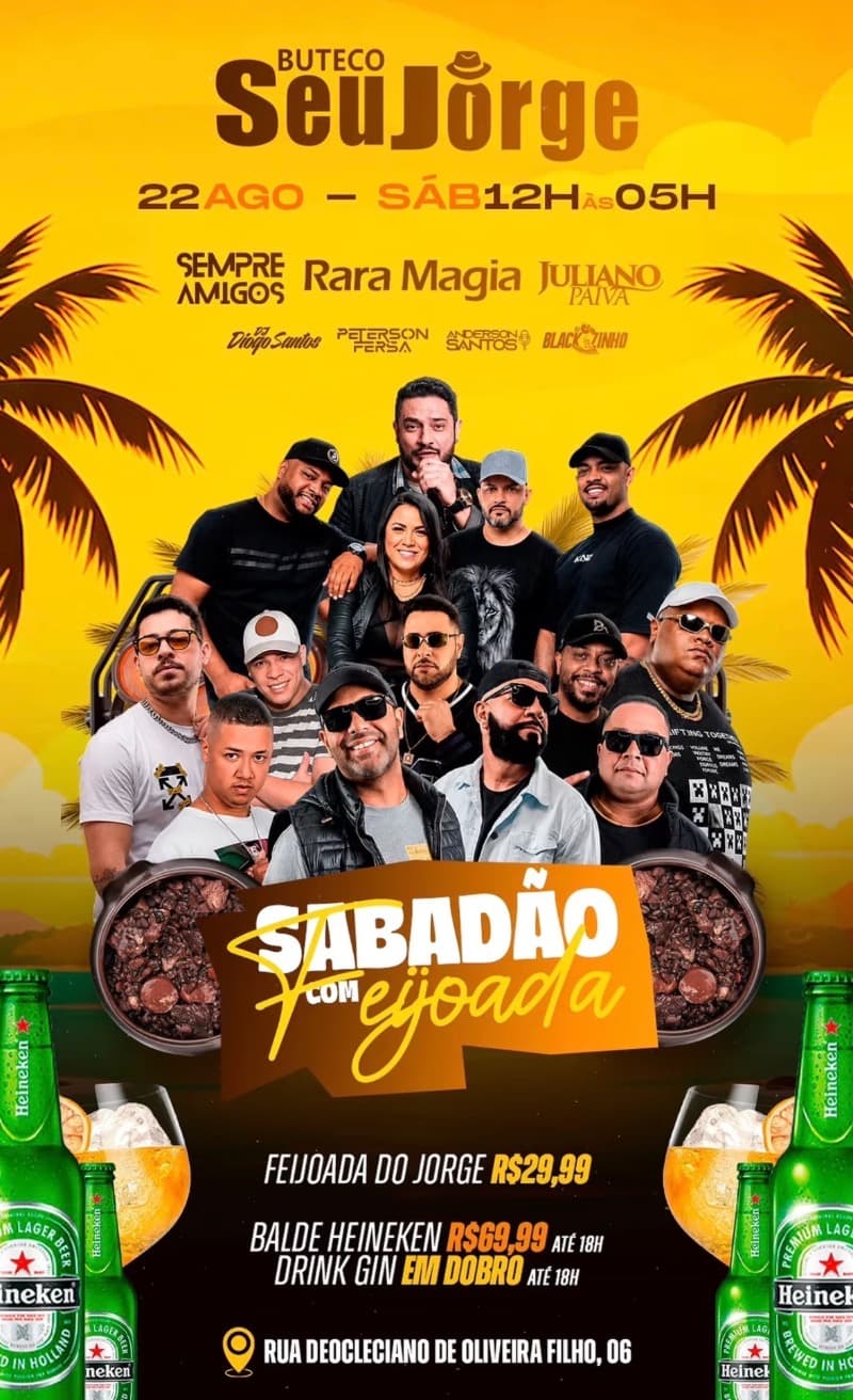 Flyer Buteco Seu Jorge