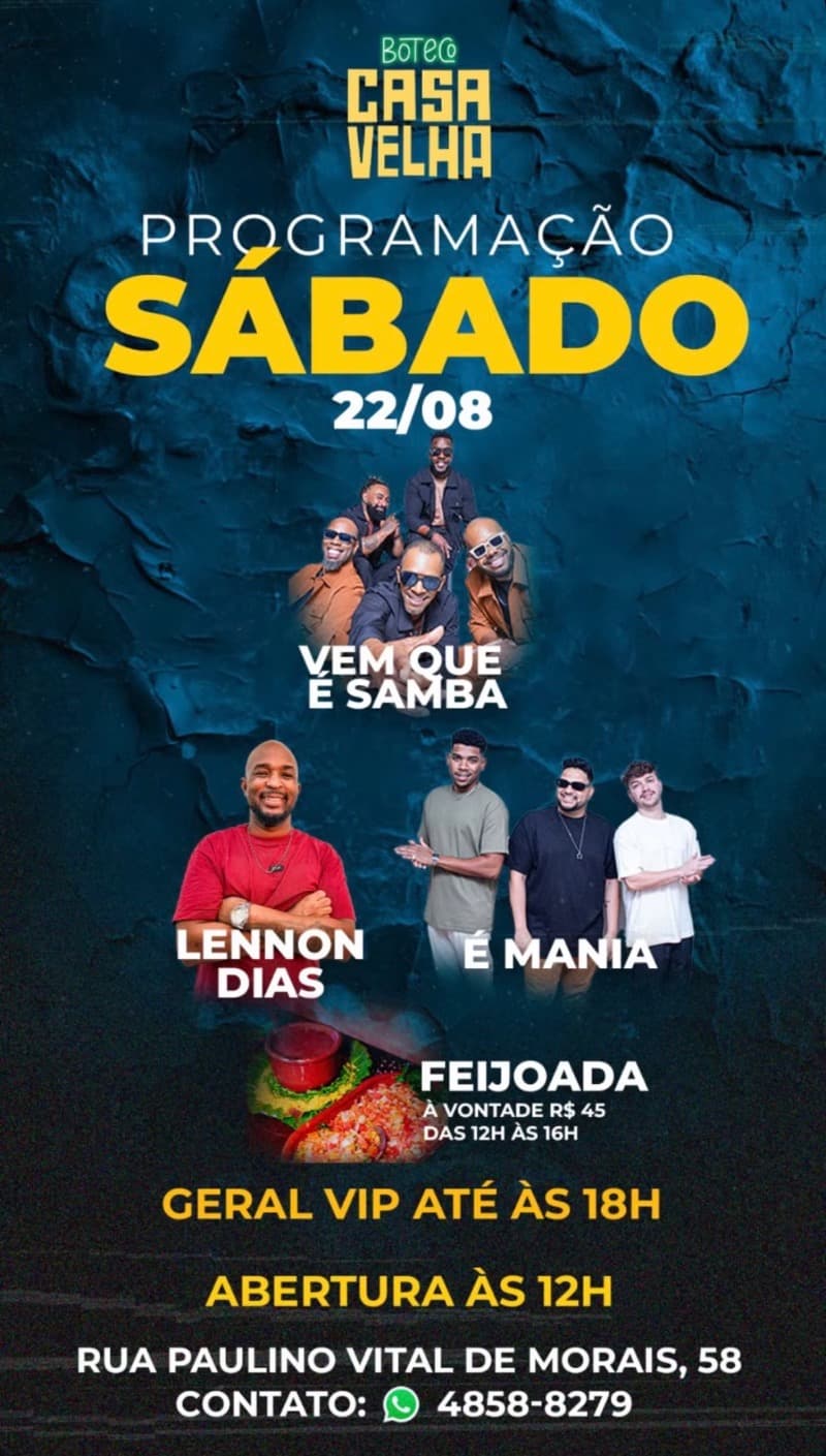 Flyer Boteco Casa Velha