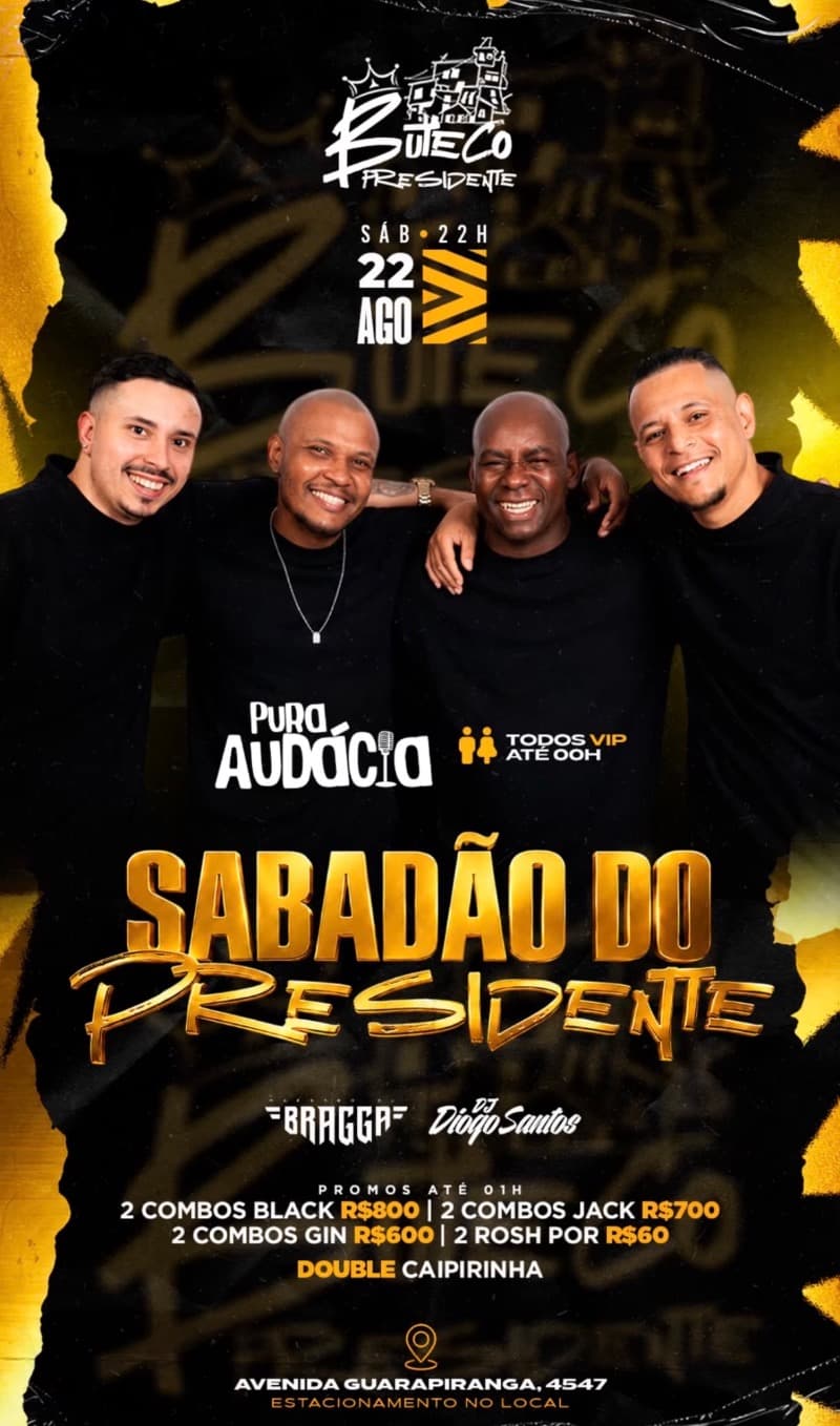 Flyer Buteco Presidente