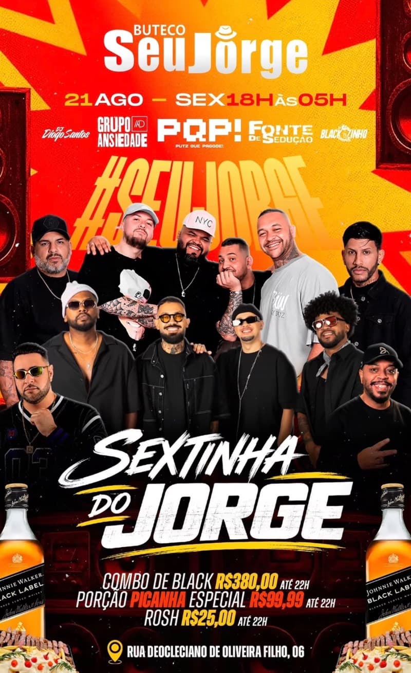 Flyer Buteco Seu Jorge